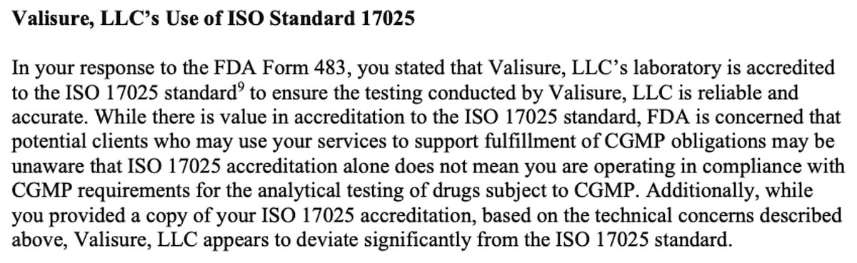 Inspection-valisure-ISO-FDA