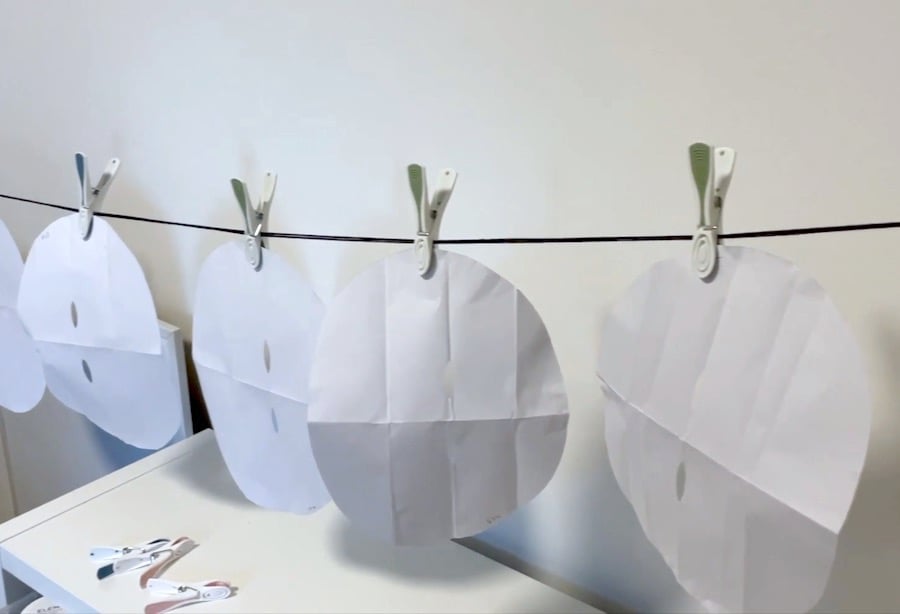 masks drying