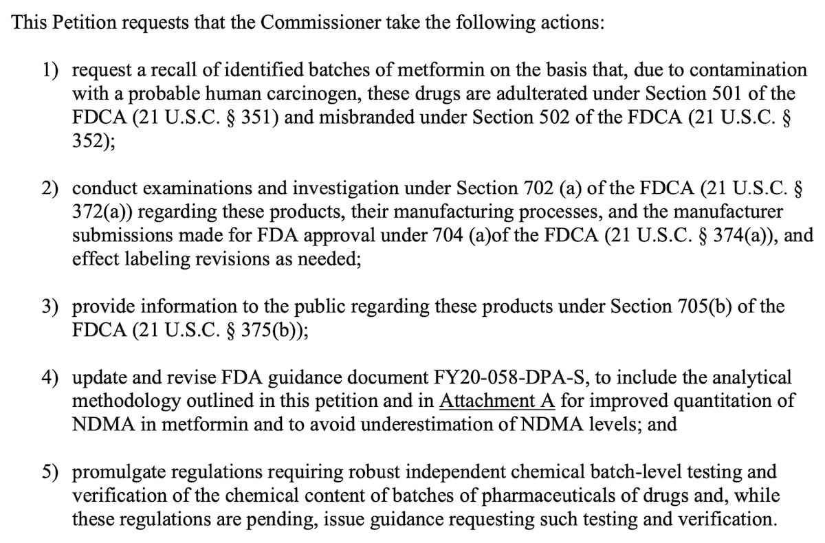 metformin requests