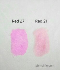 Red 21 Red 27 colour changing