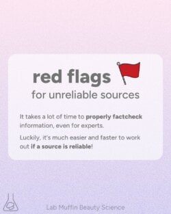 red flags for questionable sources