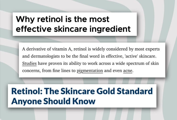 retinol headlines