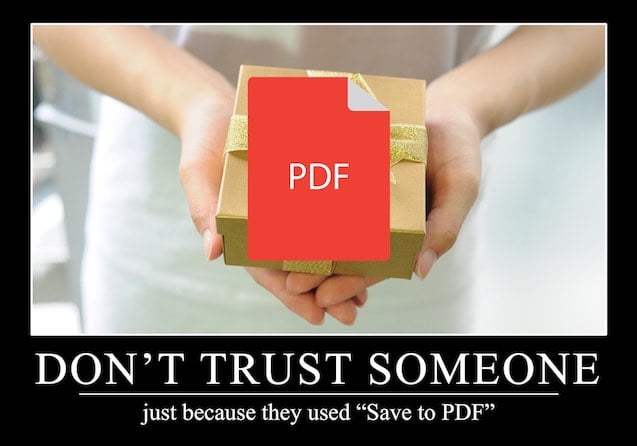 don't trust someone just because they used "save to pdf" poster