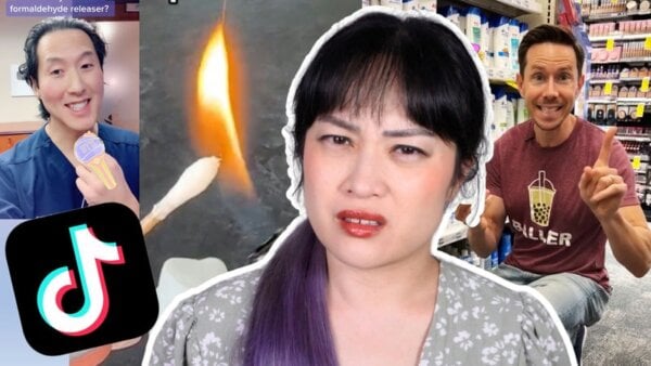 TikTok misinformation hair thumbnail
